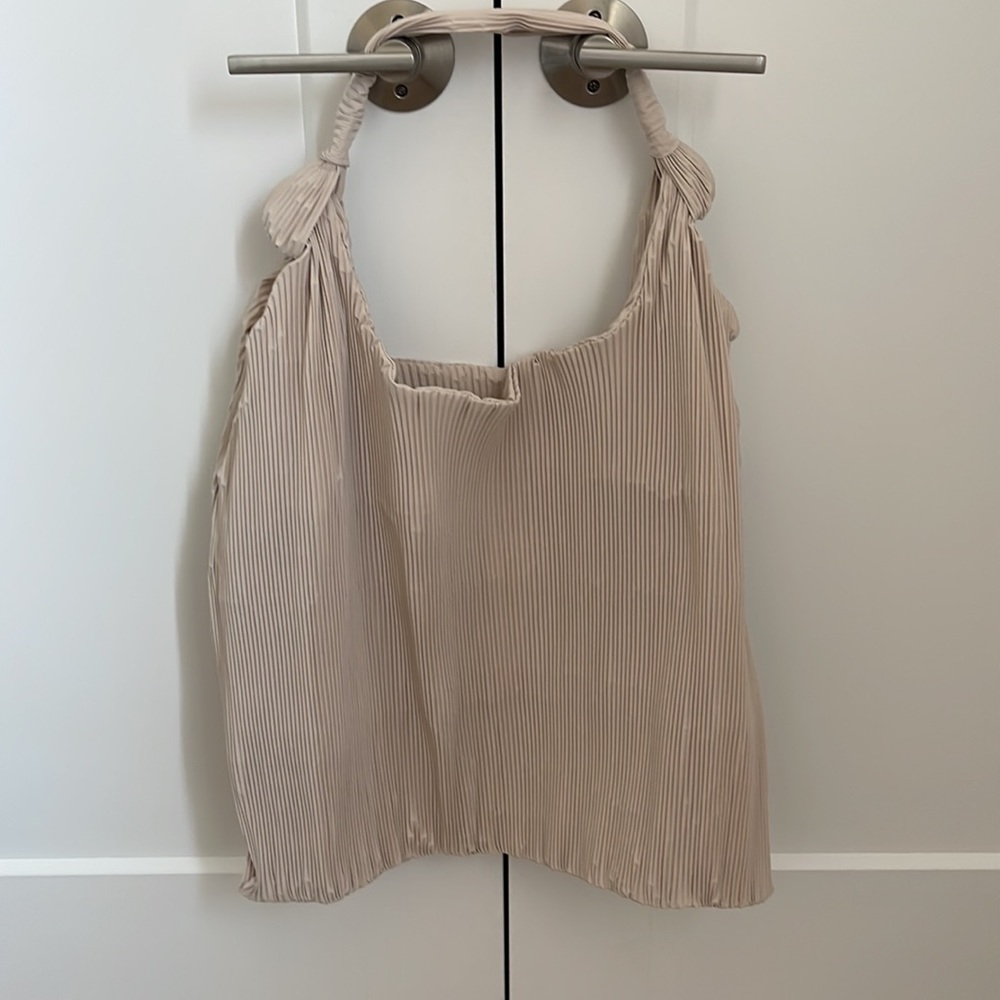 Mango Pleated Tote - Picture 4 of 9